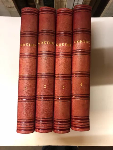 GOETHE,  Œuvres dramatiques, traduites de l'allemand, 1825. 4 volumes in-8