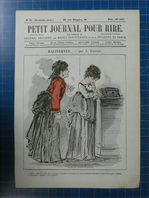 Petit Journal pour rire No.84 Balivernes par A.Grévin 30x21cm O-3117