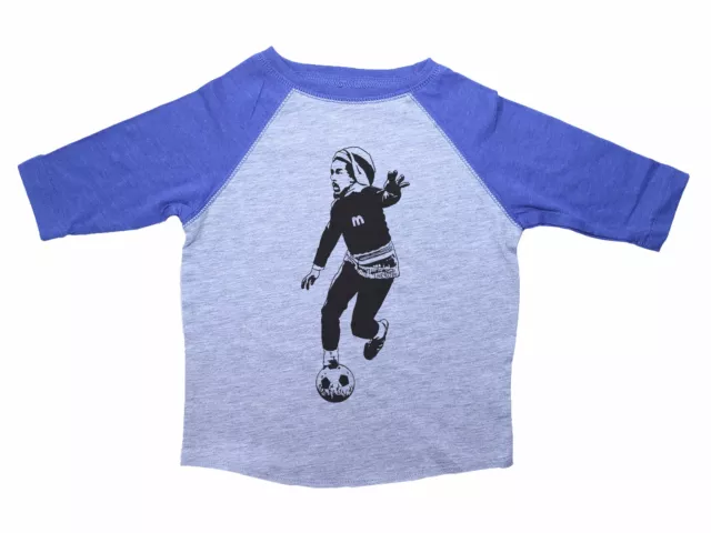 MARLEY / Bob Marley Playing Soccer Raglan Baseball Shirt for Toddlers