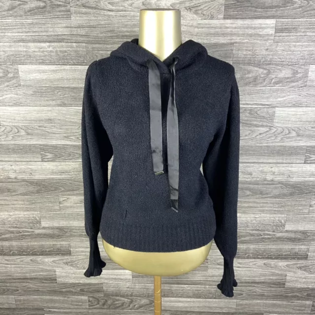 PHILOSOPHY Pullover Long Sleeve Black Soft Hoodie Sweater Women's Size XS