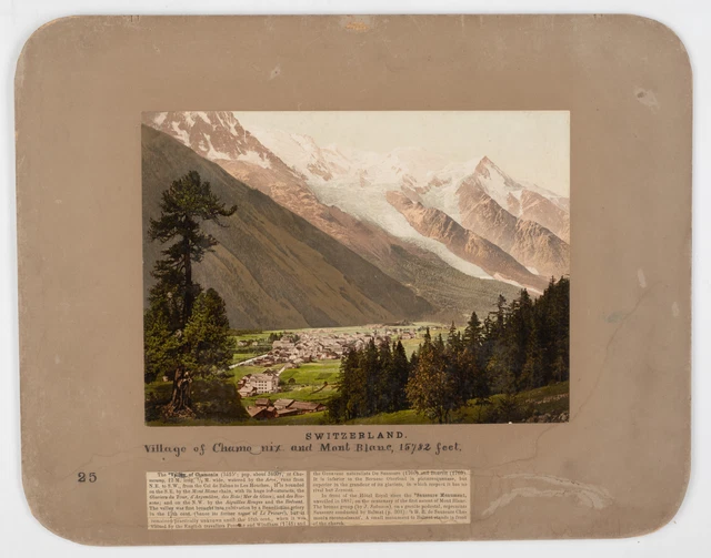 Tirage Albuminé Chamonix-Mont-Blanc – Vintage 8x8 Cm (circa 1880)