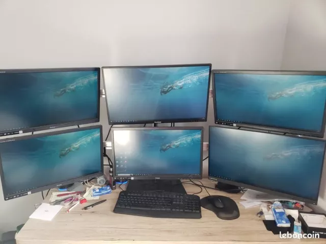 Vend set up 6 écrans gamer / trader - PC complet