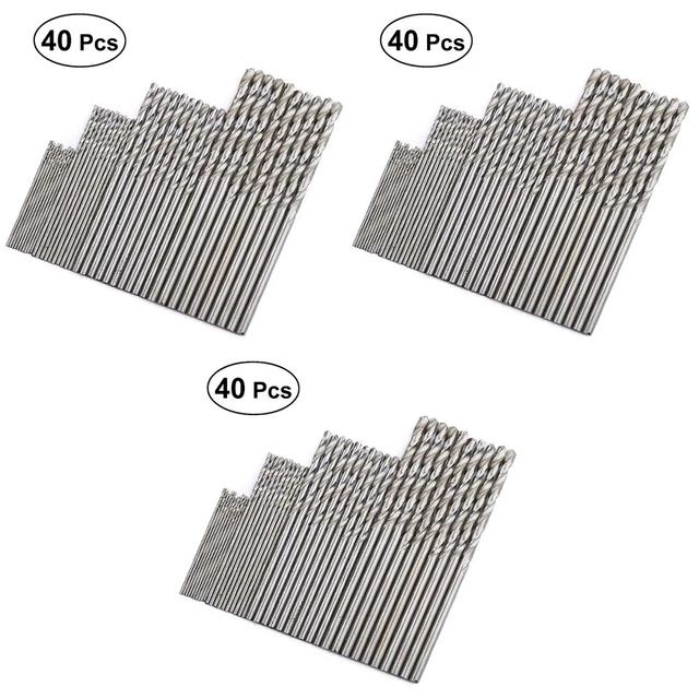 120 pcs Round Precision HSS Drill Bits High Steel Drill Set for Metal Wood