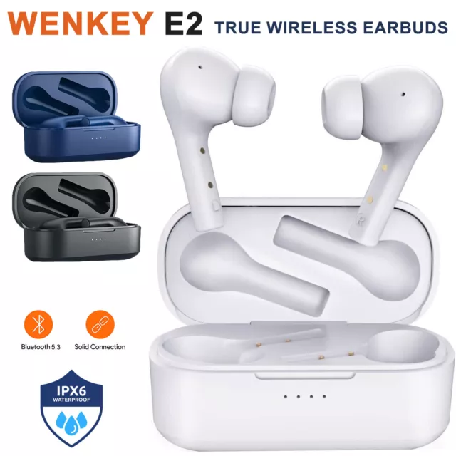 WENKEY E2 True Wireless Earbuds In Ear Headphones Noise Canceling Bluetooth IPX6