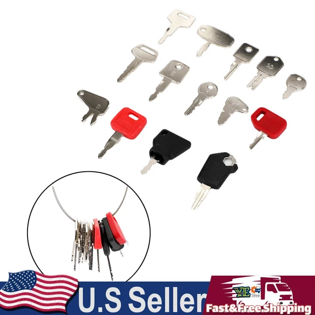 14 Ignition Key Heavy Construction Equipment For Case Cat Komatsu JD JCB