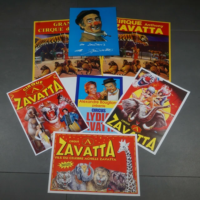 AFFICHE CIRQUE - CLAUDIO ZAVATTA (Lion blanc) - format 42cm X 30cm EUR