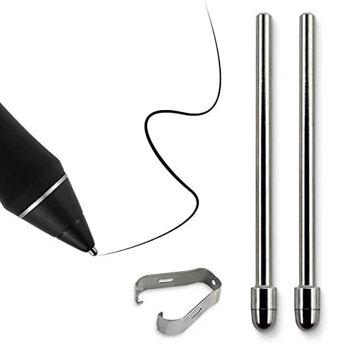 Titanium Alloy Fine Pencil Nibs Compatible with Wacom Pro Pen 2, No Wear Out