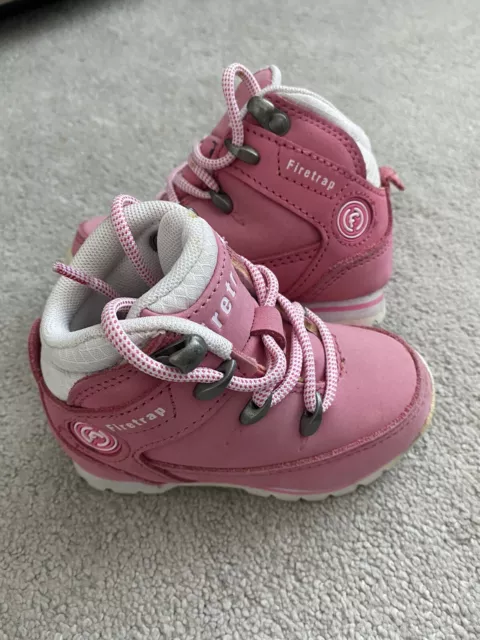 Stivali in pelle scamosciata rosa Firetrap neonata - taglia UK C5 (EU 21,5)