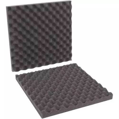 MyBoxSupply 16 x 16 x 2" Charcoal Convoluted Foam Sets, 12 Sets Per Case