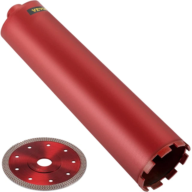 VEVOR Diamond Core Drill, 4"/101mm Diameter Core Drill Bit, 14"/355mm Concrete