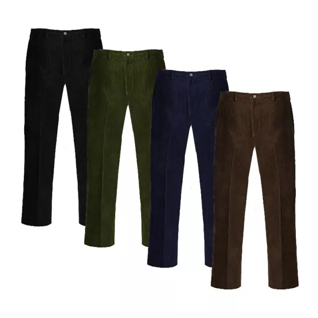 New Mens Gents Corduroy Cord Cotton Pant Casual/Formal Trousers Big Size 30-50