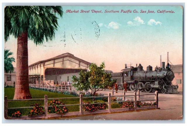 1915 Market Street Depot Southern Pacific Co. San Jose California CA Postcard