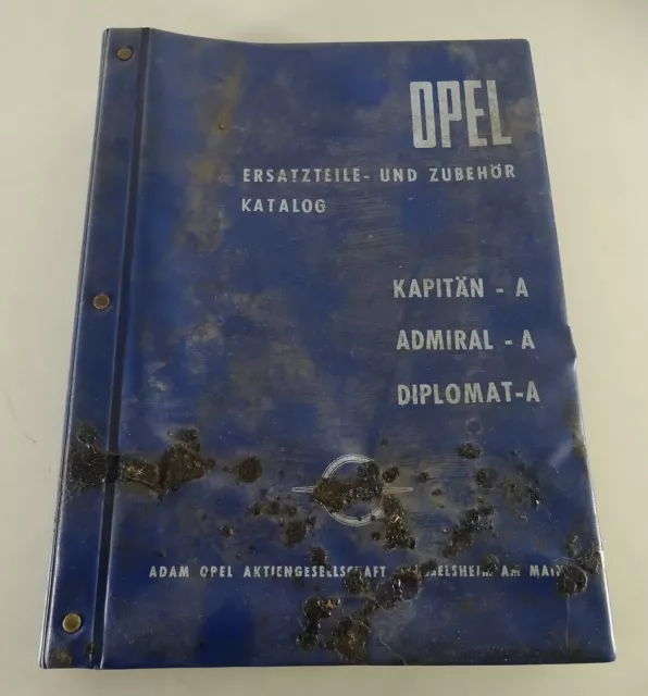 Teilekatalog Opel Kapitän A / Admiral A / Diplomat A Baujahr 1964-1968