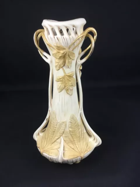 Rare Très grand vase ancien porcelaine Royal Dux Bohemia Art Nouveau 2