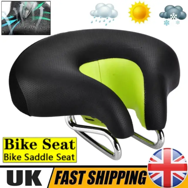 Bike Saddle Bicycle Seat Air Cushion Pad Comfort Wide Big Bum Soft Gel Cruiser