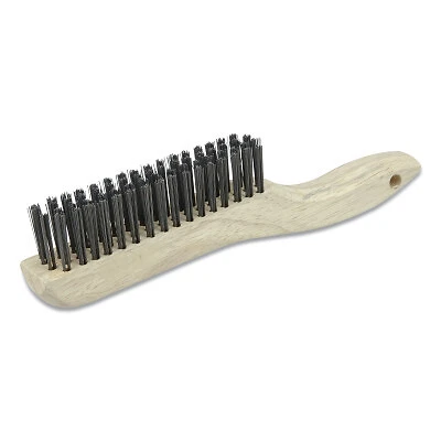 Hand Scratch Brush, 4 X 16 Rows, 0.012 in Steel Fill, Shoe Handle ORS Nasco