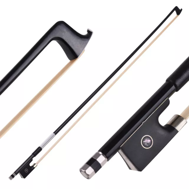 Carbon Fiber 4/4 Full Size Violin Fiddle Circle Style Bow Ebony  2020 U7C7