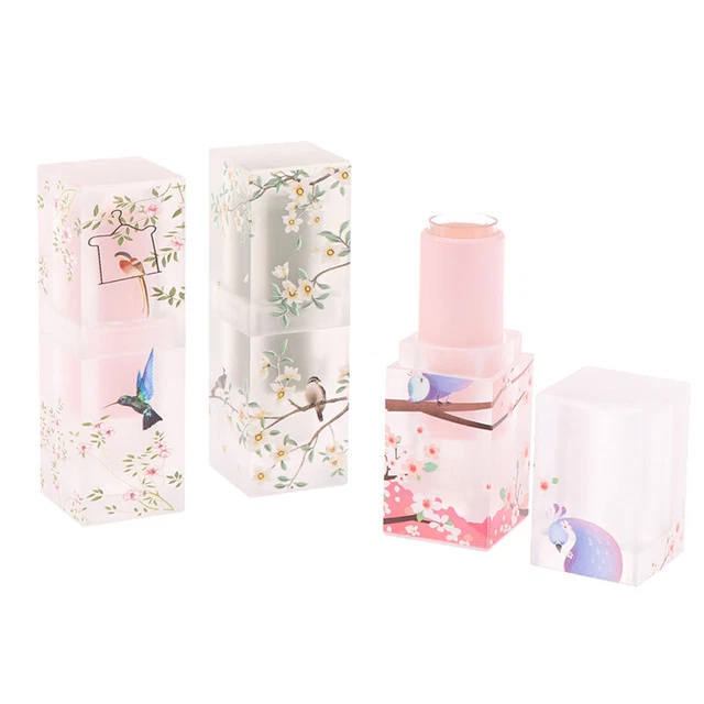 Scrub Square Lipstick Tube Empty Lip Balm Container Lip Tubes DIY Sample P#w#