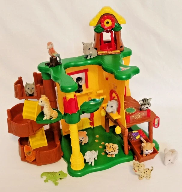 JUNGLE IN MY Pocket Treehouse Playset Inc 15 Flocked Jungle