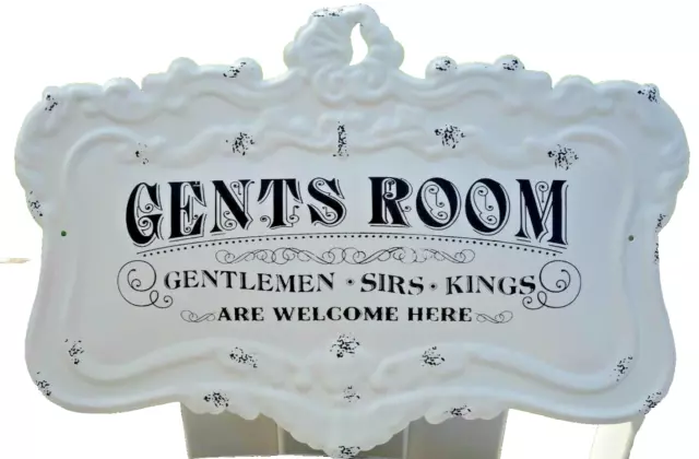 Nostalgie Blechschild Hinweisschild Schild Gents Room Retro 45x31cm Metall NEU