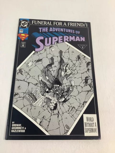 1993 DC Comics Funeral For A Friend/1 The Adventures Of Superman Comic Book #498