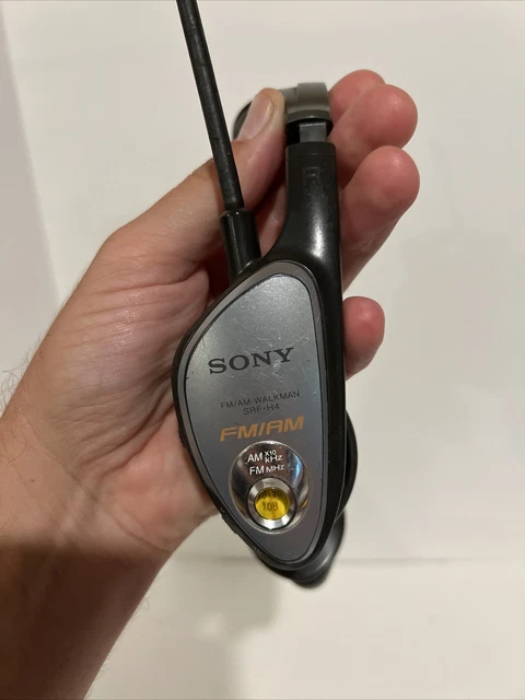 SONY AM/FM WALKMAN SRF-H4 Headset Headphones Portable Radio Works 