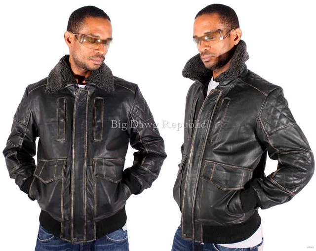 Veste Bomber Pilote Cuir Mil-Tec - Style Armée Allemande - Noir - Tailles S à 4XL - Neuf Avec étiquettes