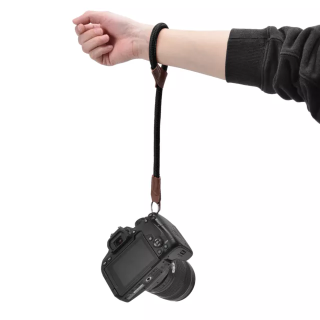 (Black)Adjustable Camera Hand Wrist Strap For Digital SLR Camera Quick SG