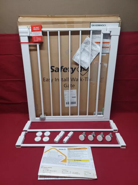 Safety 1st Kids/Baby/Pet Multi-Use Easy-Install Walk-Through Gate White