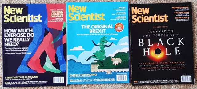 3 New Scientist magazines from 2019 issues 3220, 3226, 3234