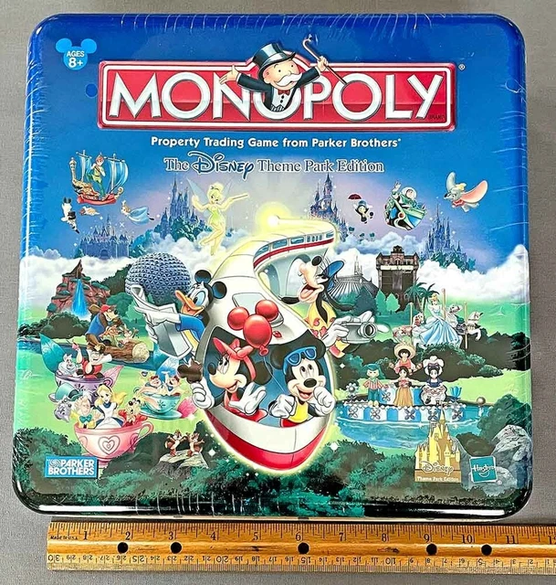 MONOPOLY THE DISNEY Theme Park Edition Tin Box 2002 Rare Board Game