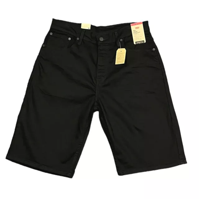 Levis Mens 569 Loose Straight Shorts Size 32-34 Black Stretch Stylish & Casual