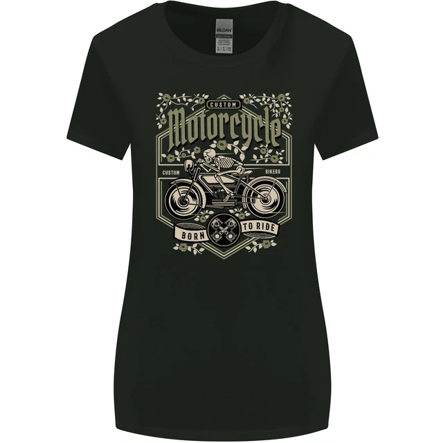 Tee Shirt Biker Moto T-shirt Moto 'Motocycles And Mascara' - Cadeau Pour Femme Motarde - Style Biker Tee Shirt Moto Femme