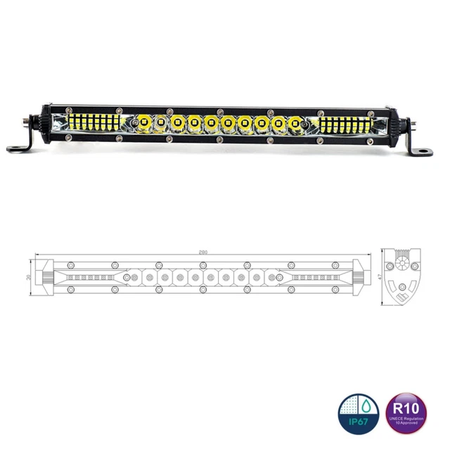 SKYWORLD 20 inch 510W Led Light Bar met 23 inch kentekenplaathouder SKYWORLD 20 inch 510W Led Light Bar met 23 inch kentekenplaathouder