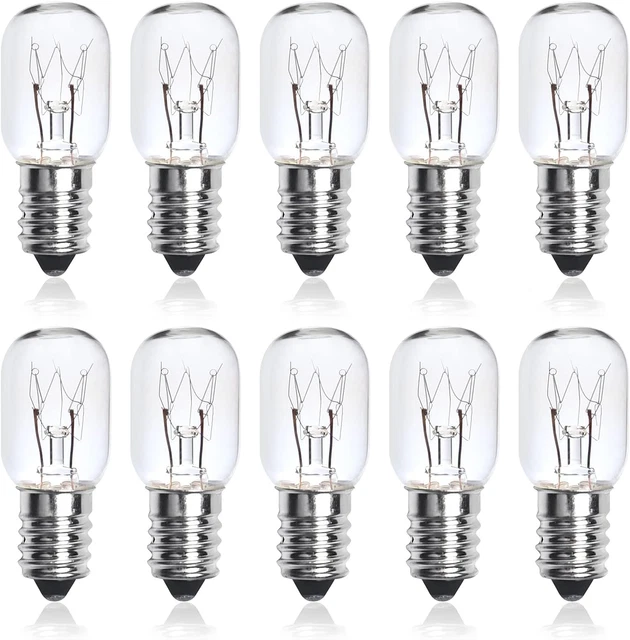 Bonlux 10er-Pack Salzlampe Glühbirnen dimmbar, 15 W E14 SES kleine Edison Schraube Pygmäen