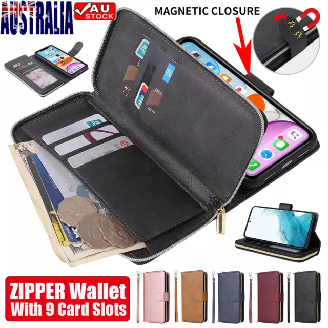 Zipper Case Wallet Leather Cover Fr Samsung A55 A25 A15 A05S A54 A14 A73 A13 A23