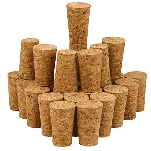 36 Pack Soft Wood Corks Tapered Cork Plugs Wine Cork Stoppers Corks for Beer Wi