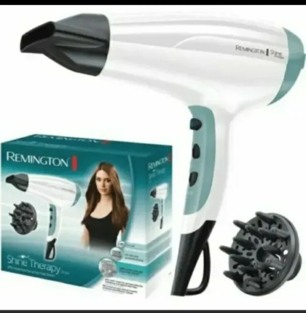 Remington Shine Therapy Hair Dryer With Diffuser Power Dry & Quick Drying BNIB