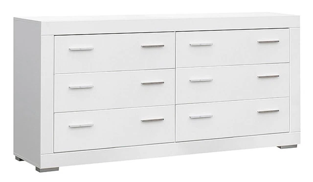 Cassettiera cassettiera credenza 175x41x86cm bianco opaco