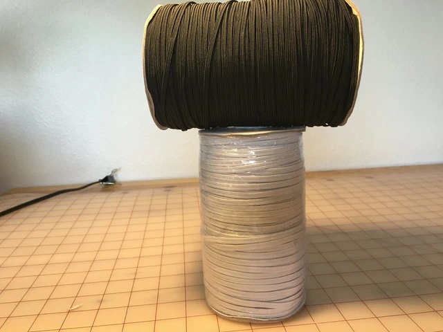 10 yards Elastic Band 5mm(1/4)   Trim/Spandex/make mask-White--braided
