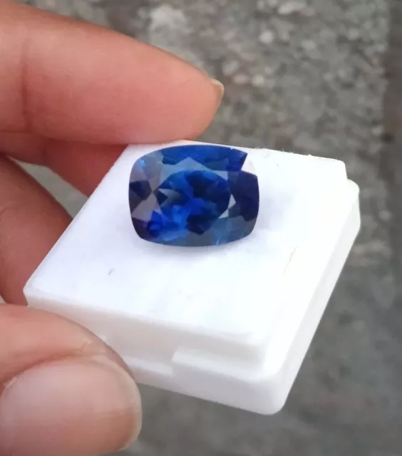 12.05 Ct Natural Blue Kashmiri Sapphire AAA Unheated Certified Loose Gemstone