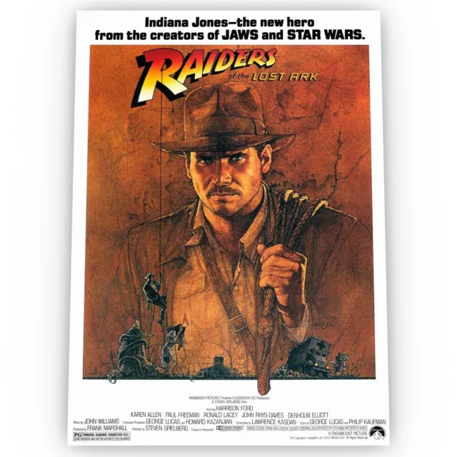 Indiana Jones Raiders of the Lost Ark Movie Poster Satin High Quality A1 A2 A3