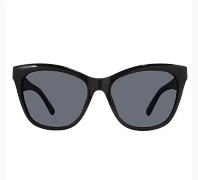 New Rebecca Minkoff Lark Cat Eye Designer Sunglasses Glossy Black Oversized Case