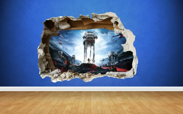 Star Wars Battlefront 3D Style smashed wall sticker kids children bedroom vinyl