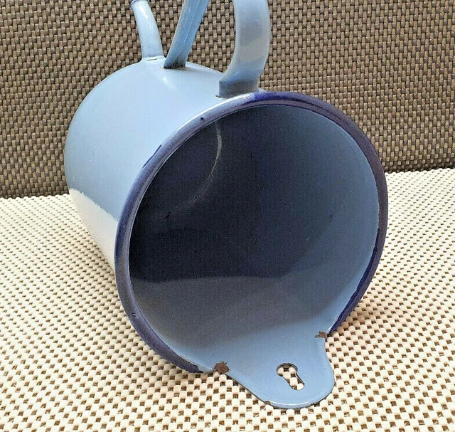 Antik Pressol Klistier Emaille -blau 2L Sammlung Oder Deko 10