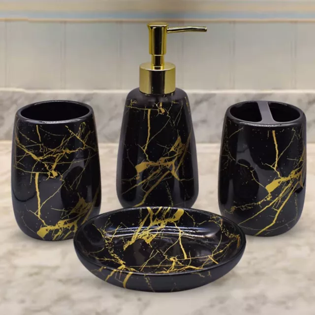 Céramique Salle de Bain Accessoires Set De 4, Bain Ensembles pour Maison