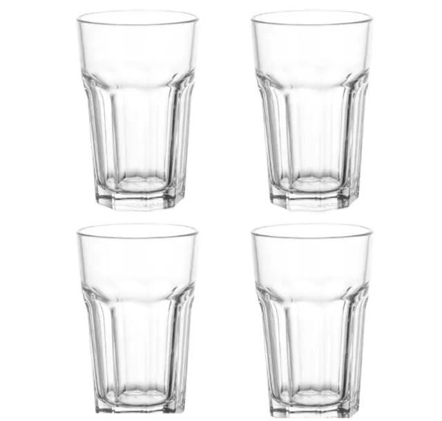 Ikea POKAL Glass Clear glass 65cl Set Of 4 Drinking Milkshake Tumbler Glasses