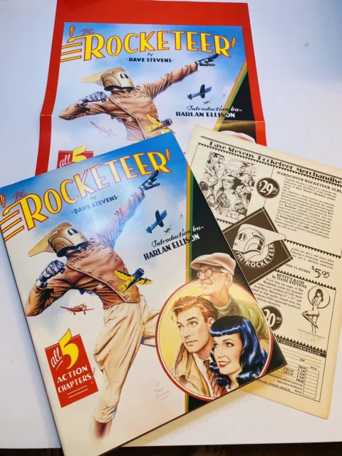 Rocketeer 1985 Dave Stevens Signed Graphitti Designs Ltd Ed HC Hardcover +Poster