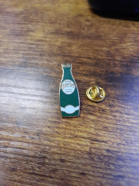 3 Pin's Perrier Rare - Bouteille, Tennis, Corporatif - Occasion, Matière Acier