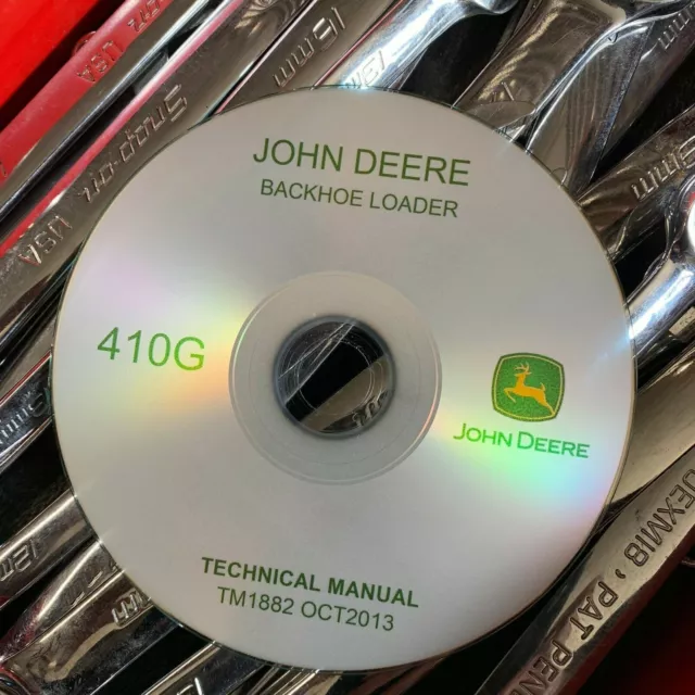 John Deere 410G Backhoe Loader Technical Service Repair Manual TM1882 CD